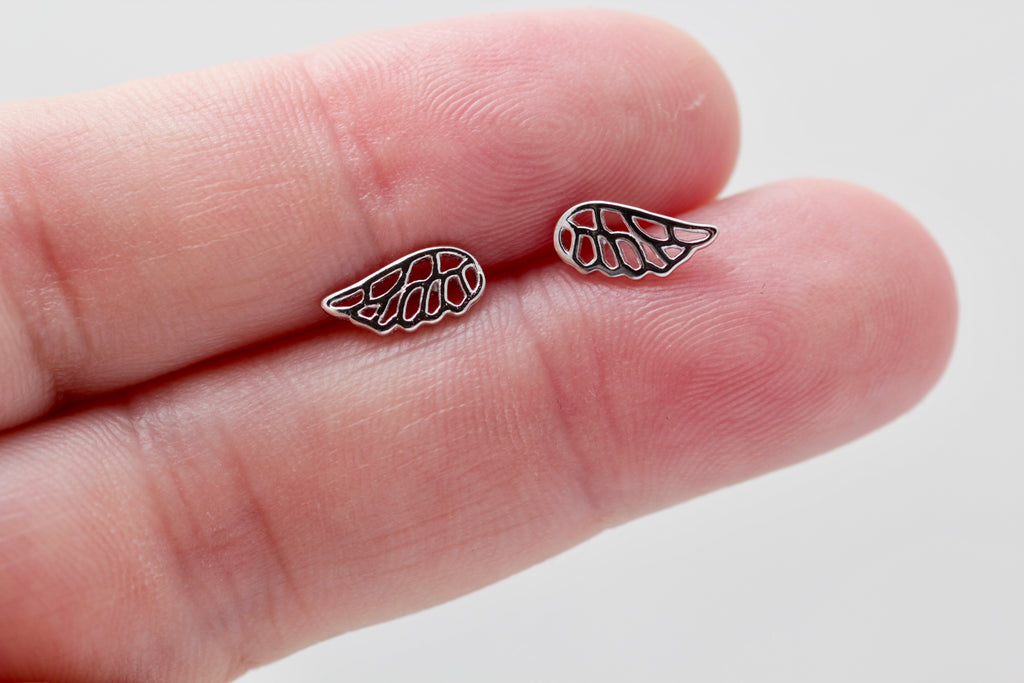 Petite Angel Wing Studs