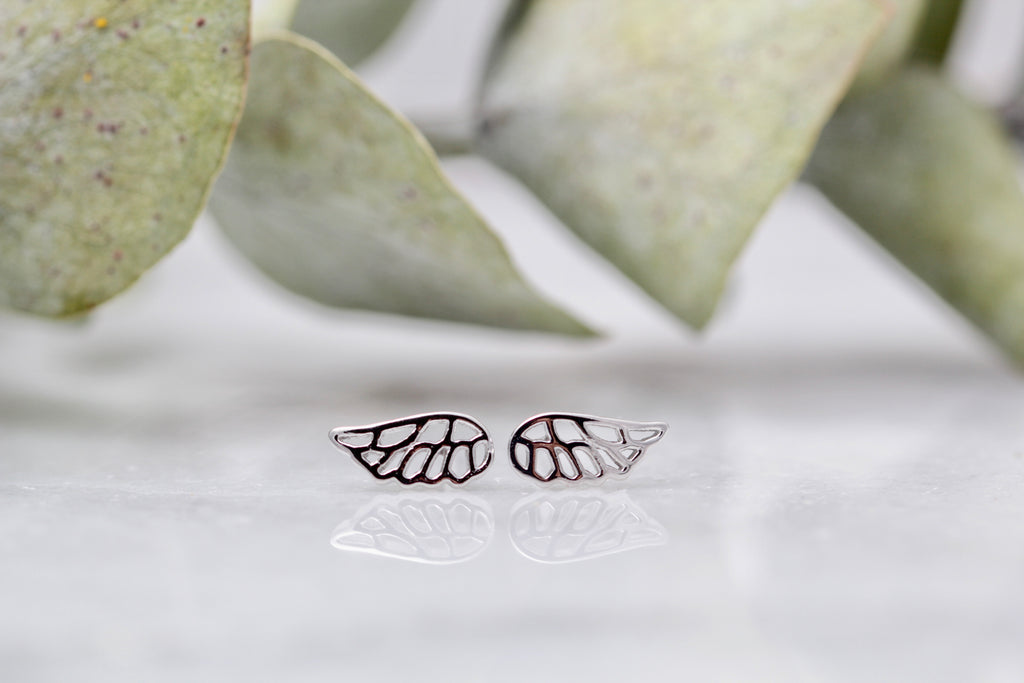 Petite Angel Wing Studs