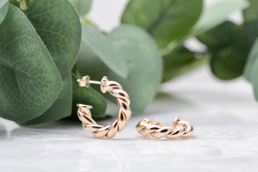 Chunky Twist Open Hoops