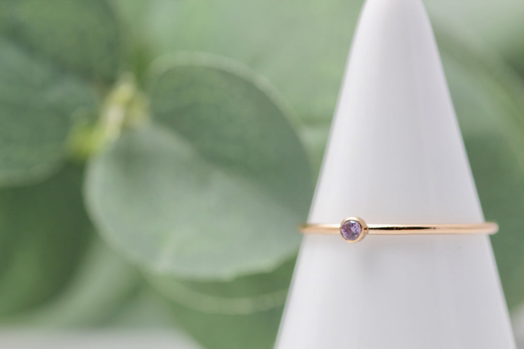 Micro Birthstone Stacking Ring