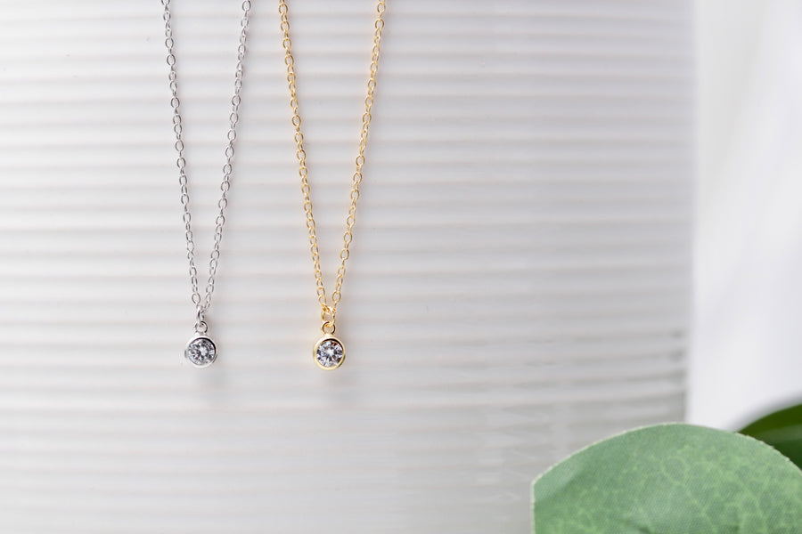Petite Dangly CZ Necklace