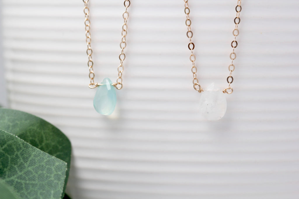Teardrop Gemstone Necklace