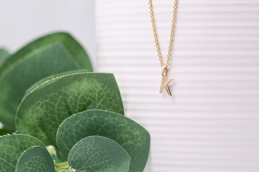 10K Petite Initial Necklace