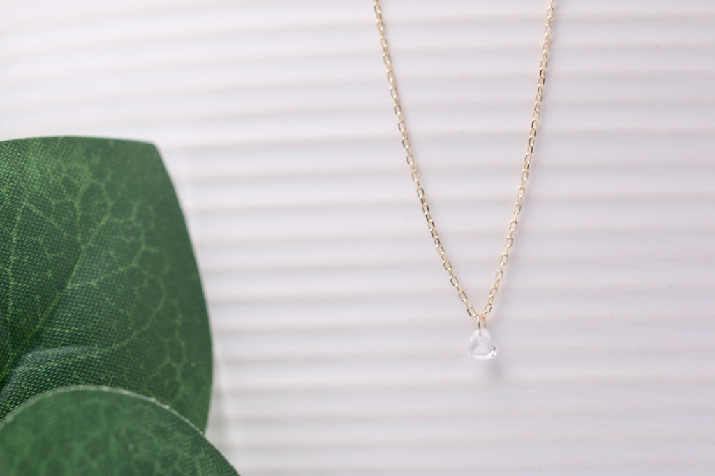 10K Micro White Sapphire Necklaces