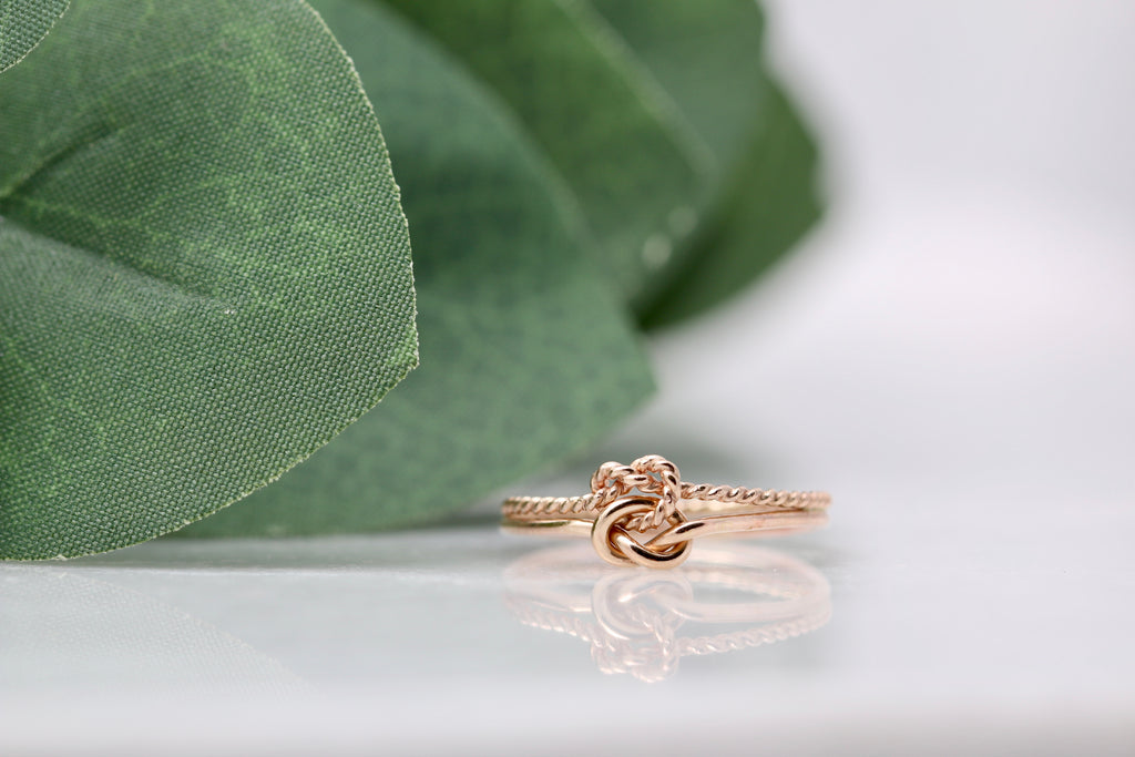 Textured Double Knot Ring