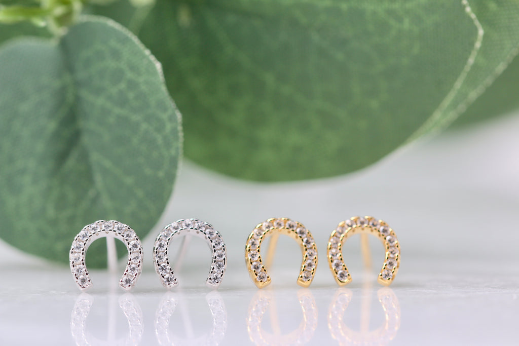 CZ Horseshoe Studs