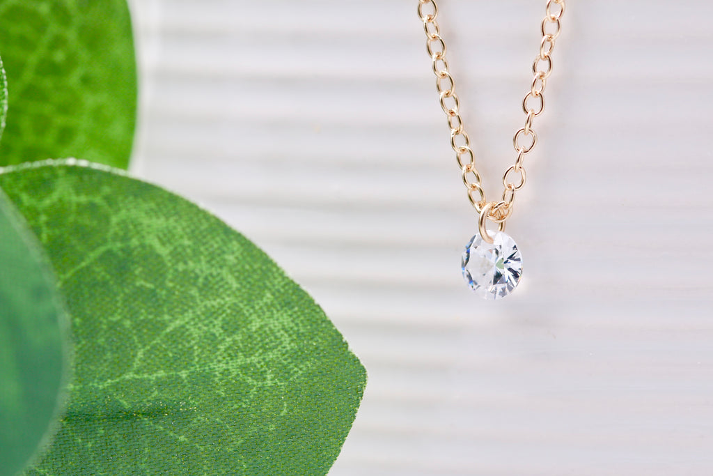 Floating CZ Necklace