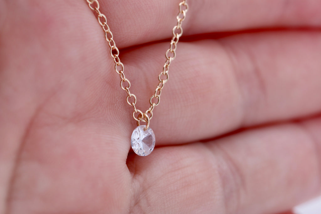 Floating CZ Necklace