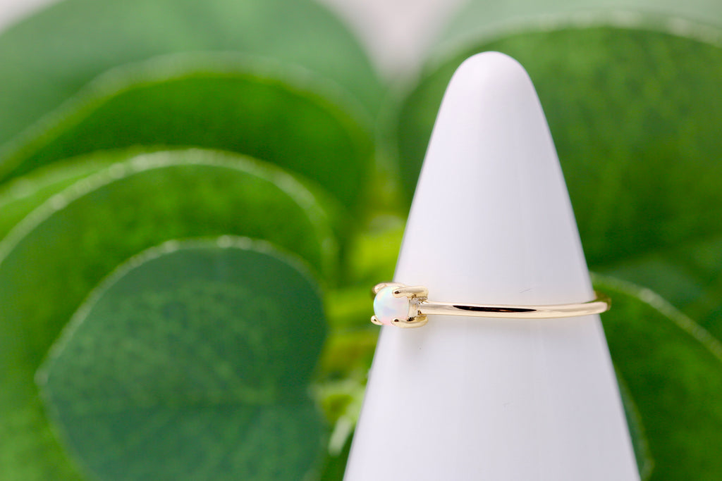 Micro Dot Opal Ring
