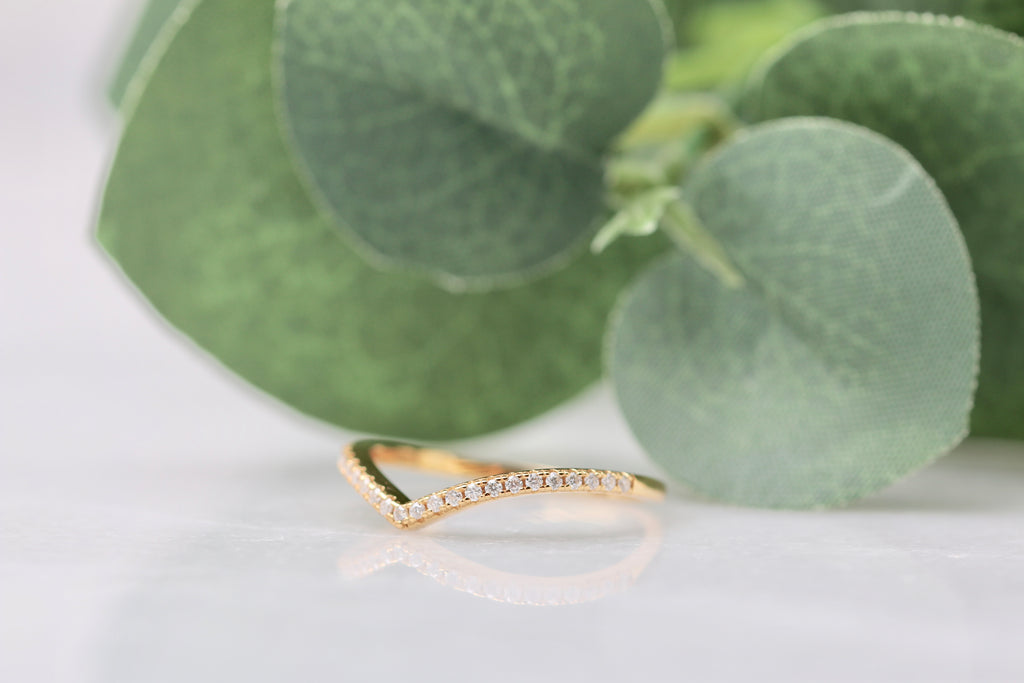 CZ Chevron Ring
