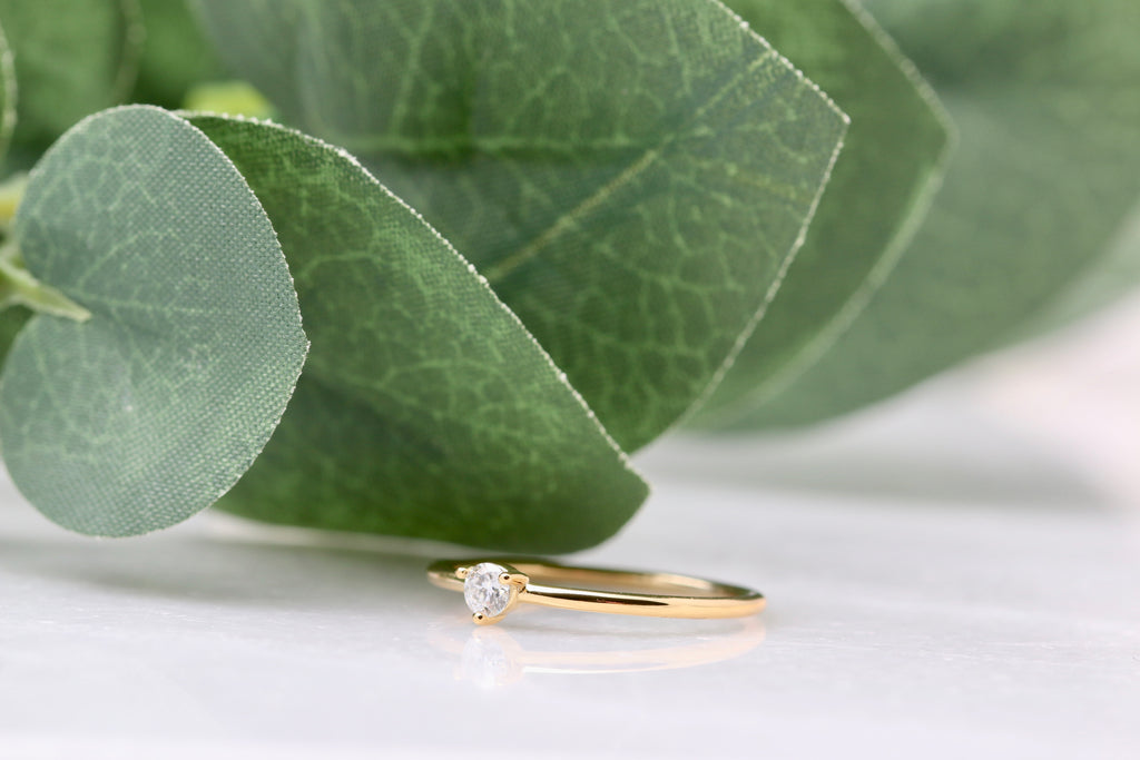 CZ Crystal Fleck Ring