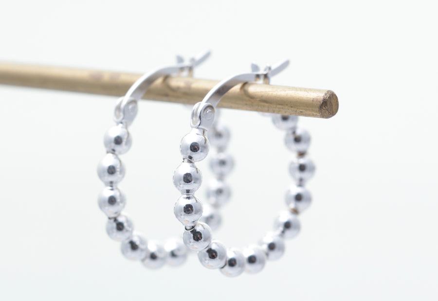 Beaded Hoops