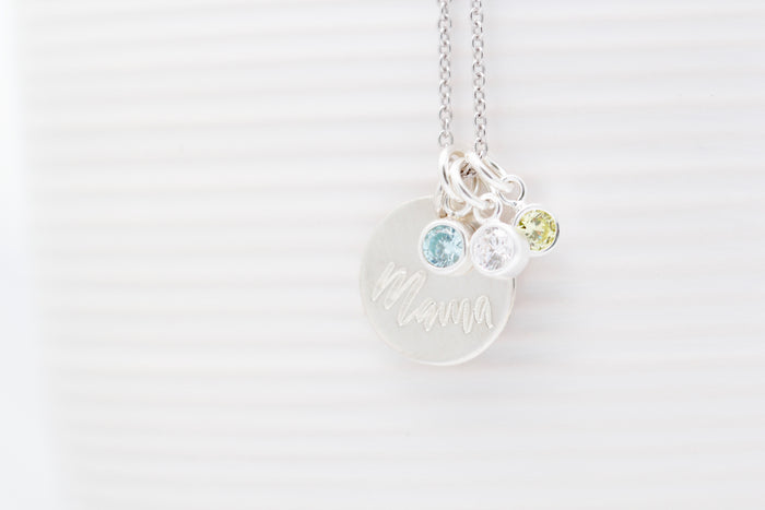 "Mama" Birthstone Necklace