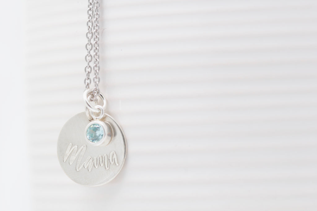 "Mama" Birthstone Necklace