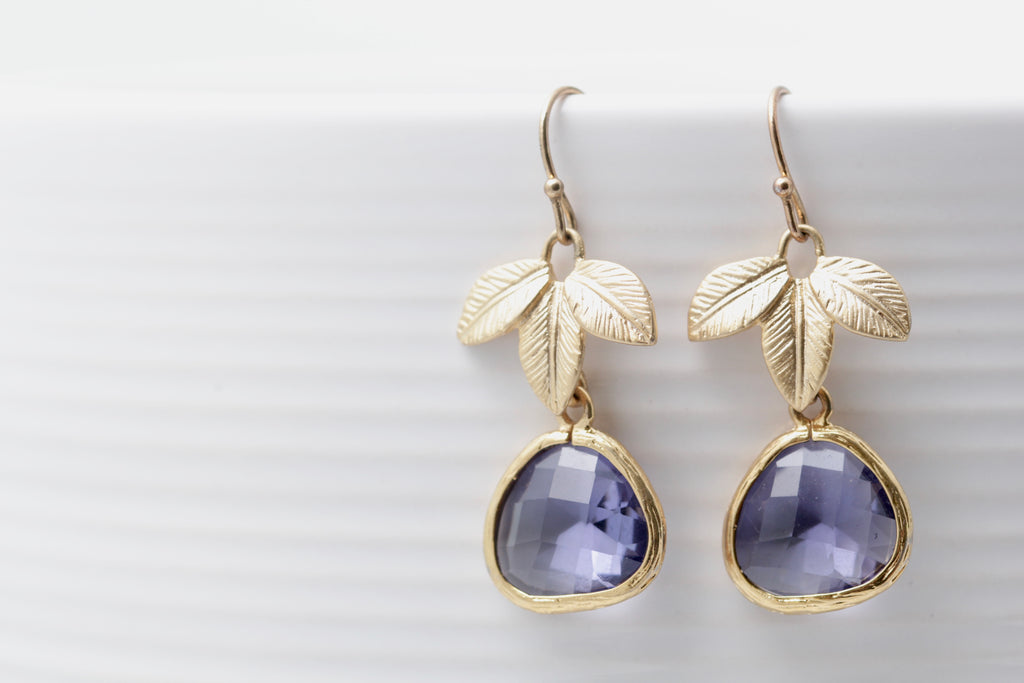 Leaf Crystal Earring