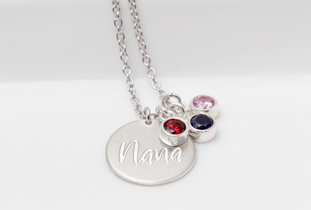 Buy Children Name Necklace, Birthstone Jewelry for Grandma, Grandmother  Mothers Day Gift, Grandkids Name Jewelry, Nana Gifts, Grandmom Necklace  Online in India - Etsy