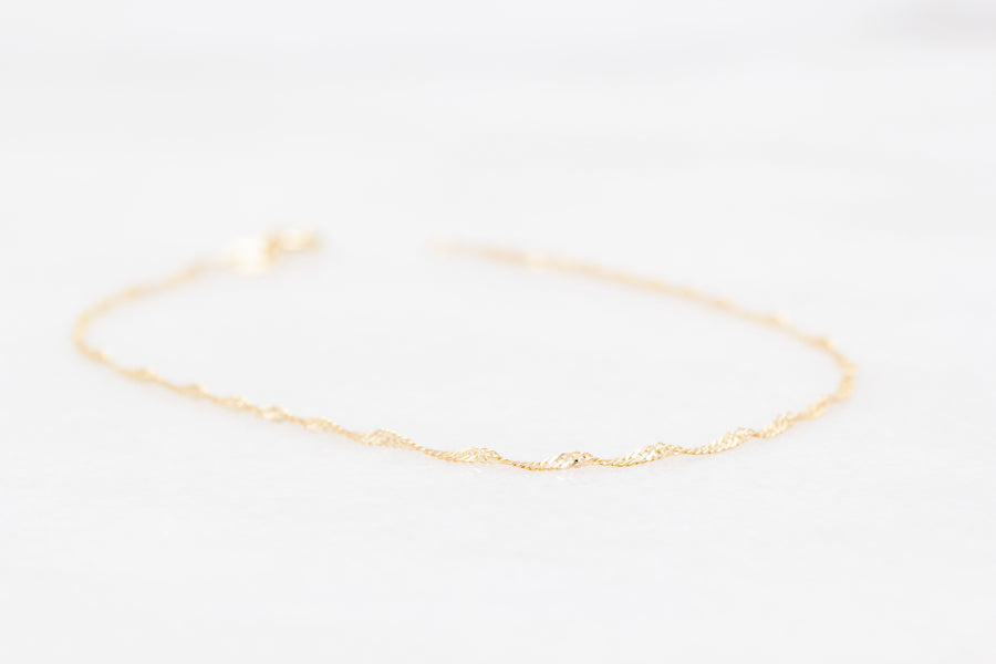 10K Singapore Twist Bracelet